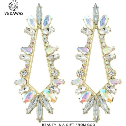 Vedawas Fashion Colorful Geometric Drop Earrings for Women Boho Luxury Acrylic Drop Dangle Earring Wedding Jewelry Party Gifts