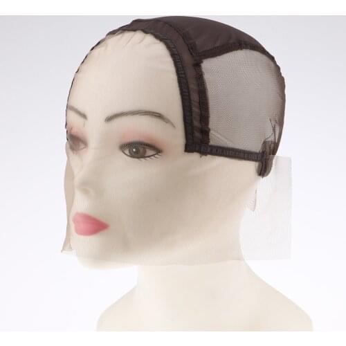 Breathable Elastic Full Lace Wig Cap with Ear to Ear Stretch Weaving Net Cap Mesh Wig Cap Hairnets for Making Wigs Free Size