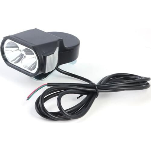 LED Front Lamp Flashlight Headlight Horn Accessory 36V 48V 60V E-Bike Bicycle Outdoor Cycle Biking Entertainment