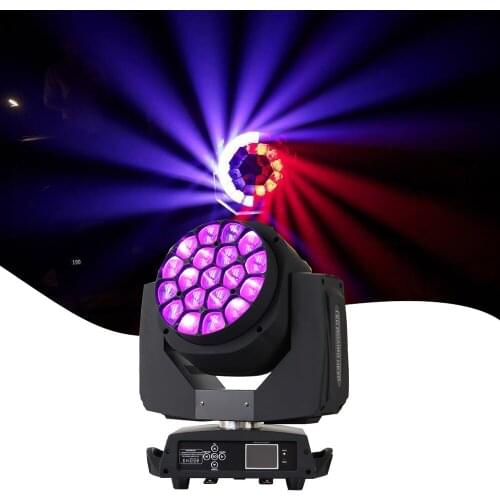 Free Shipping 19*15w 4 in 1 RGBW LED Wash Zoom BIg Eye Moving Head Big Bee Eye Beam Moving Head Led DJ Light