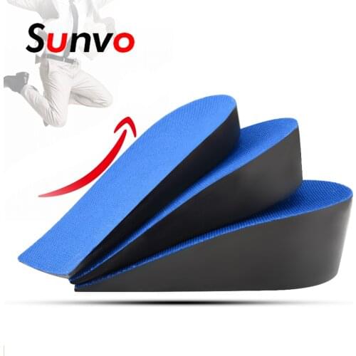 Sunvo Increasing Half Insole Invisible Heighten Heel Insert Sports Shoes Pad Taller Height Increase Inserts Soles for Men Women