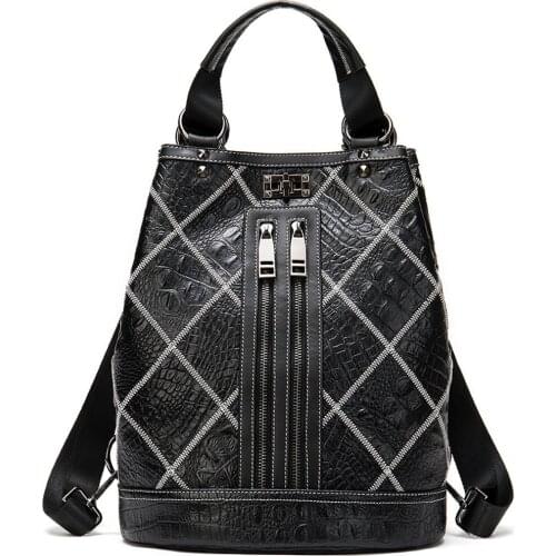 New Women Vintage Backpack High Quality Genuine Leather Backpack Girl School Bag Large Travel Shoulder Bag Female Laptop Bagpack