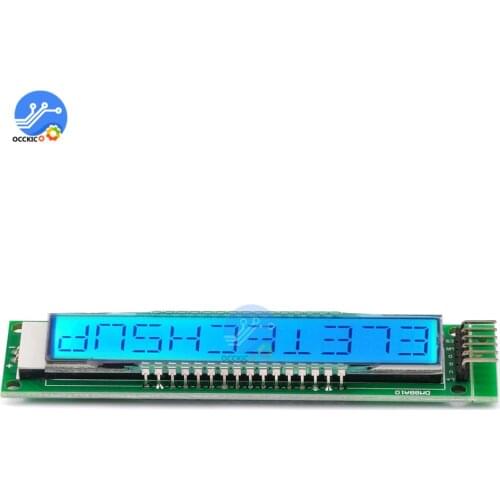 LCD Module Blue Screen 10-Bit 16-Segment LCD Display Module Panel DM8BA10 DC 5V TM1622 Chip With Pin