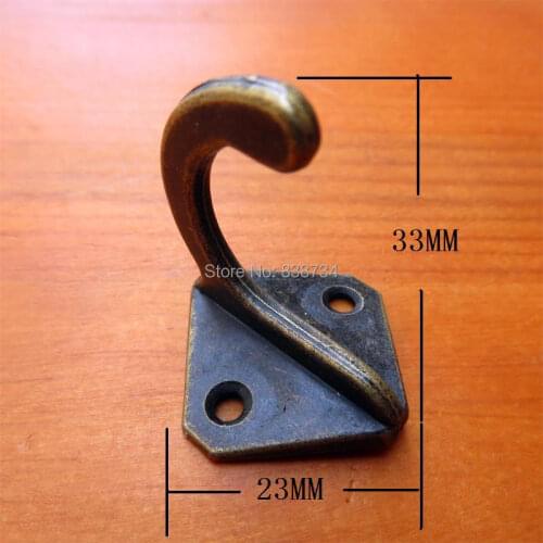 10pcs 23*23*33mm metal coat hook key bag hook vintage retro finishing clothes hook