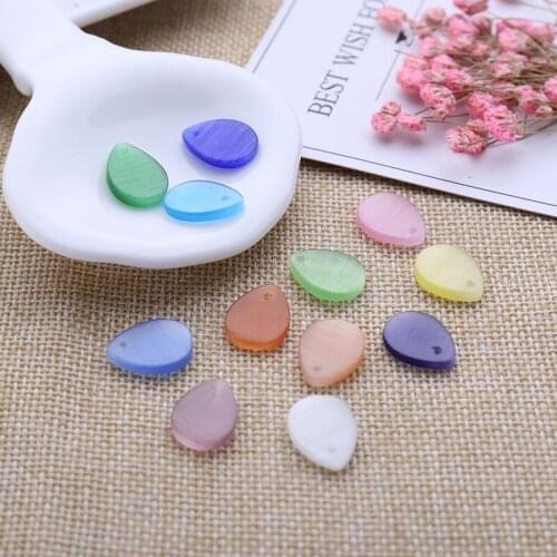 2pcs Acrylic Beads Heart-shaped Hole Flatback Spacer Petal Beaded DIY Handmade Hairpin Material Jewelry Fitting