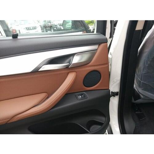 4Pcs/set Car Interior Door Handle Trim Safety Lock Panel Cover Trim Sticker For BMW X5 F15 2014-2017 For X6 F16 2015-17