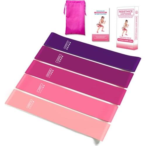 5Pcs/Set Yoga Resistance Rubber Bands Fitness Elastic Band Training Fitness Gum Pilates Sport Crossfit Workout Equipment