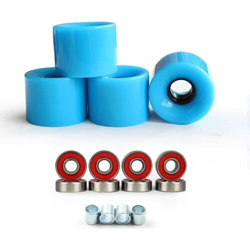 60mm Led Skateboard wheels with bearing set longboard wheels 78A soft fishboard wheels PU wearable wheels