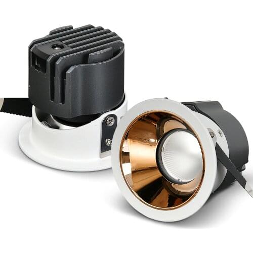 Dimmable Anti Glare Recessed LED Downlights 7W 12W LED Bulb 15W COB Ceiling Spot Lights AC90-260V Background Lamp AC220V 110V