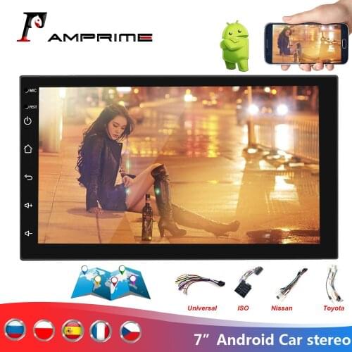 AMPrime Android 2 din Car Radio 7" Car Multimedia Bluetooth wifi Audio Stereo Radio FM USB AUX MP5 Player With Rear Camera Audio