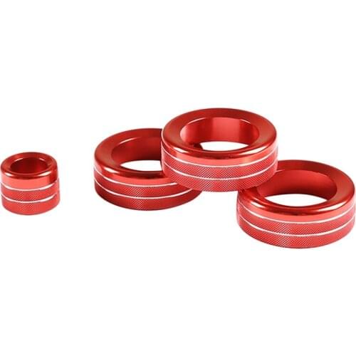 Aluminum Alloy Car Inner Air Conditioner Audio Volume Switch Knob Ring AC Media Button Cover for Subaru BRZ 17-20