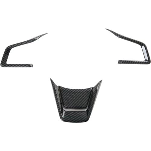 Carbon Fiber Car Steering Wheel Cover Frame Decoration Plug-in Sticker Button Switch Styling Accessories For Subaru Outback 2021