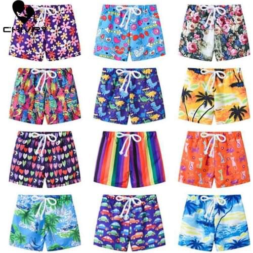 Kids Summer Swim Shorts Baby Boys Girls Swimwear Toddler Kids Fashion Print Swimwear Swimsuit Beach Short Pants Casual Clothes