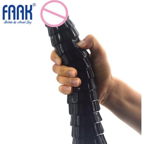 FAAK 26.9x4.7cm medical silicone waves Dildo with Suction Cup Super Soft Flexible anal Dildos big Thick Penis For Women and gay