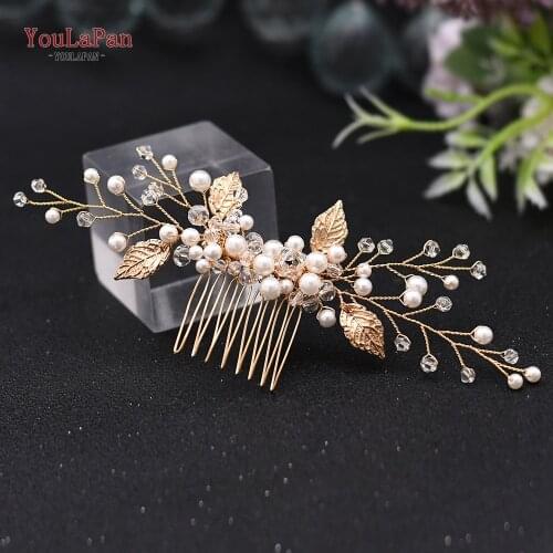 YouLaPan HP180 Handmade Crystal Hair Combs Wedding Hair Accessories Pearl Bridal Comb Shiny Hair Ornament Women Tiara Headwear