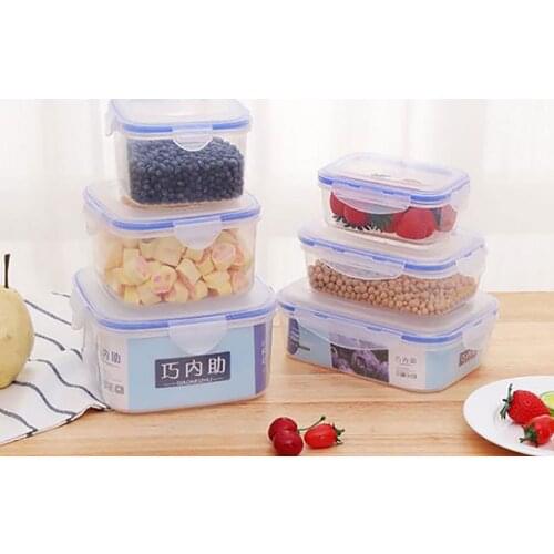 Fresh-keeping box Food Grains Coarse grains Lunch storage box Bento Lunch box Sealed box buckle storage box Fresh-keeping box