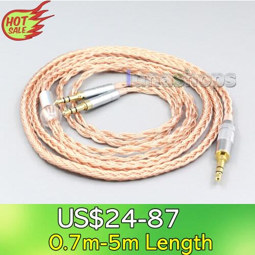 LN006745 2.5mm 3.5mm XLR Balanced 16 Core 99% 7N OCC Earphone Cable For Beyerdynamic T1 T5P II AMIRON HOME 3.5mm Pin
