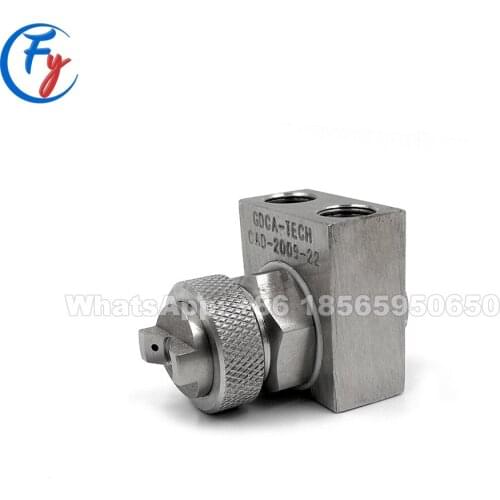 Small device design pressure feed external mix flat spray air atomizing nozzle, solid cone air atomizing nozzle,water atomizer