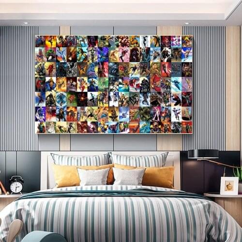 Marvel superhero canvas painting Avengers anime posters and prints wall art print canvas home decoration boy birthday gifts