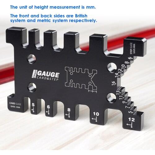 Woodworking Tenon Caliper Measuring Ruler High Precision Metric Imperial Card Gauge for Wood Work Router Saw Table Machine Tools