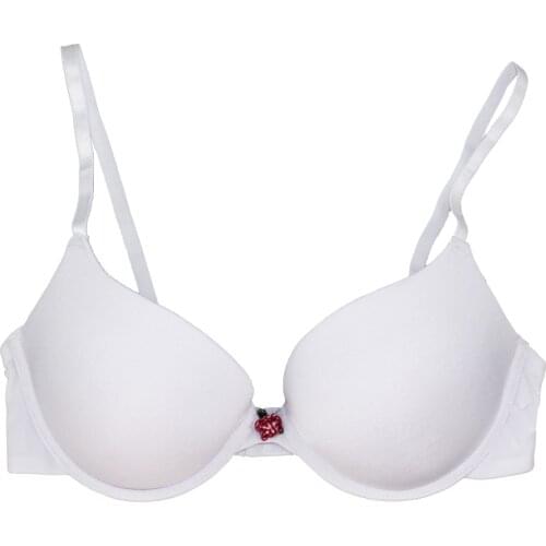 MiaoErSiDai 2019 New Sexy Womens Bra Solid Color UnderWire Push Up Bra Padded Lingerie Free Shipping On Sale 30-38 A-B-C-D