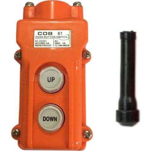 New Rainproof High Quality Hoist Crane Pendant Pushbutton 2 Switch Up-Down Station Heavy Duty