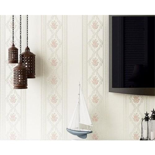 Beibehang Three-dimensional garden non-woven embossed wallpaper living room sofa background warm bedroom shop 3d wallpaper roll