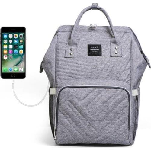 Authentic LAND Large Diaper Bags Mummy Maternity Nappy Changing Bag Large Baby Travel Backpack Nursing Bag Drop Shipping