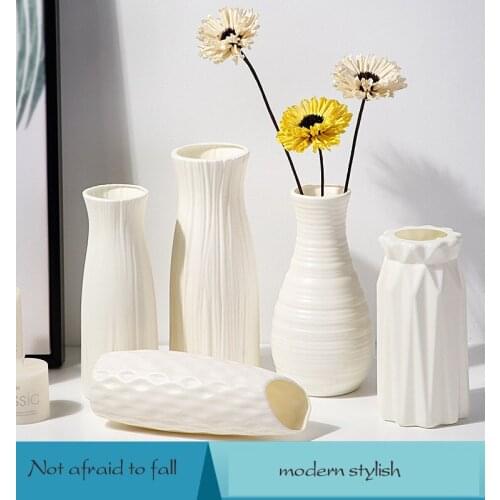 Northern European-Style Plastic Vase Home Flower Living Room Modern Creative Simple Small Fresh Home Decorations Ornaments