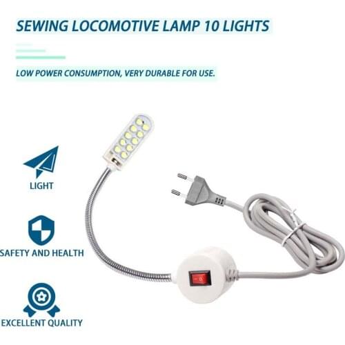New 2W 30LED Portable Sewing Machine Light LED Night Light Magnetic Mounting Base Gooseneck Lamp for All Sewing Machine Lighting