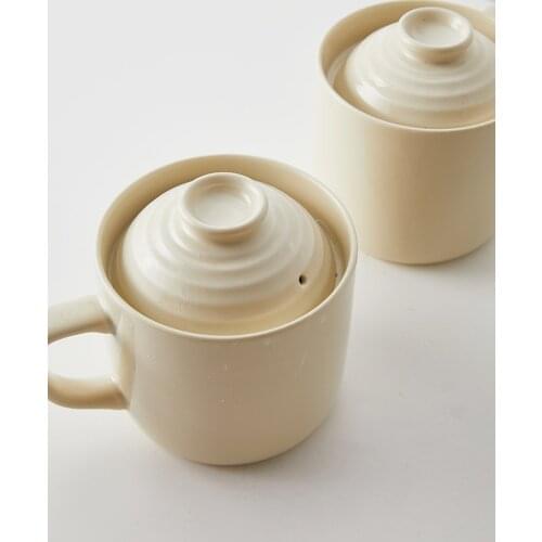 Microwave Oven Steamed Rice Cup Japanese Ceramic Braised Rice Tableware Household High Temperature Resistant with Lid