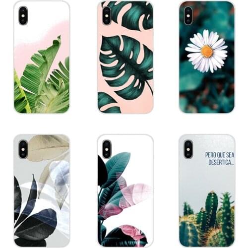 For Motorola Moto X4 E4 E5 G5 G5S G6 Z Z2 Z3 G G2 G3 C Play Plus Summer Palm Leaf Banana Leaf Flowers TPU Transparent Shell Case