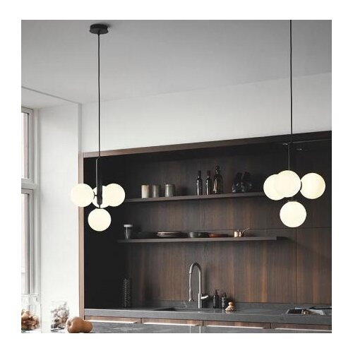 Modern Nordic Simple Chandelier Creative Glass Ball Designer LED Hanging Light Bedroom Restaurant Indoor Home Pendant Lamp