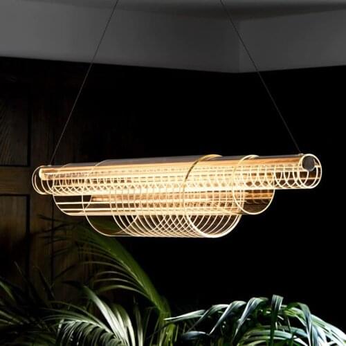 LED Chandelier Dining Room Island Modern Luxury Designer Long Hanging Light Living Room Restuarant Bar Office Cafe Pendant Lamp