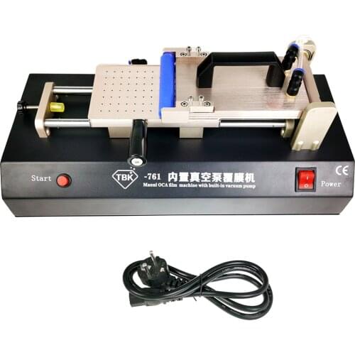 OCA Dry Glue Laminating Machine TBK-761 Manual OCA Laminator Built-in Vacuum Pump TBK 761 Screen Remover OCA Film