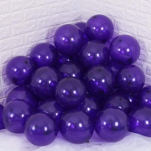 Dark Purple Lavender White Latex Balloons 10 inch Large Helium Party Balloons for Wedding Birthday Ceremony Decorations