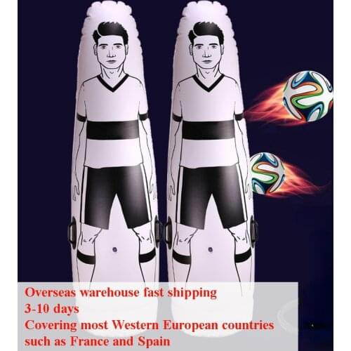 1.75/2.05m PVC Adult Inflatable Football Training Goal Keeper Solo Soccer Trainer Tumbler Air Dummy Tool Inflatable Tumbler Wall