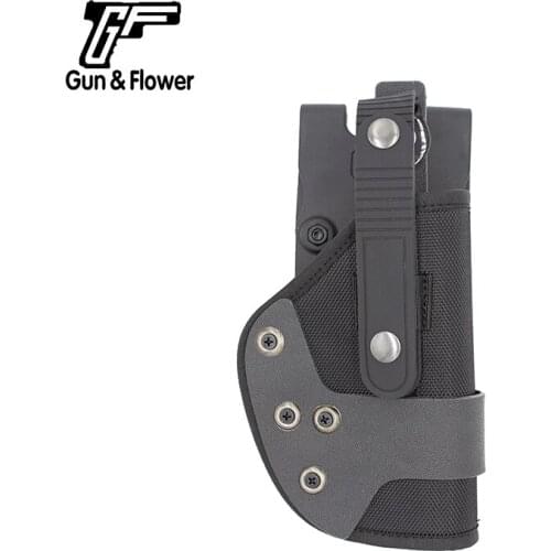 Gun&Flower Universal Nylon Holder Case Outside the Waistband Open Carry Belt Holster with Polymer Paddle Attachment