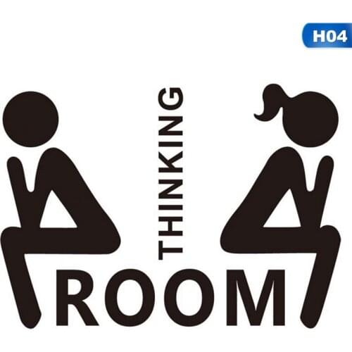 Vinyl Decals Decoration Sign Art Fashion Home Decor PVC Toilet Door Sticker Ladies/Gents Door Stickers