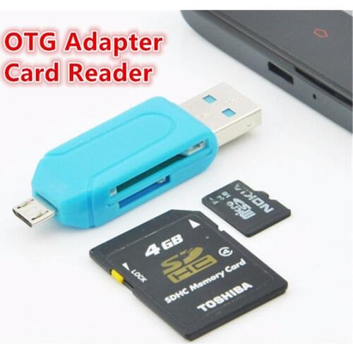 Micro USB Charger Converter 2 in 1 SD TF Card Reader Micro USB OTG Adapter for Samsung Android Phones Computer