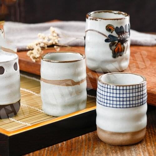 100/200/300ml Traditional Chinese Retro Style Personality Brief Ceramic Teacup China Porcelain Restaurant Coffee Tea Cups