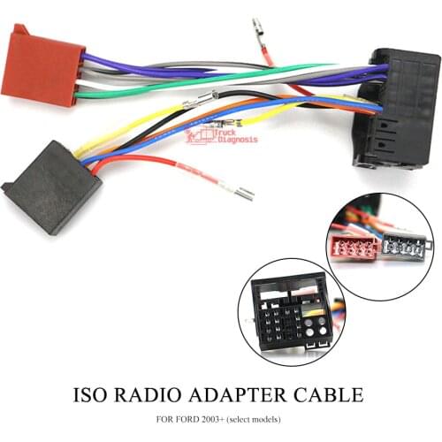 12-123 ISO Radio Adapter for FRD 2003+ (select models) Wiring Harness Connector Lead Loom Cable Plug