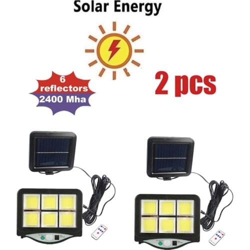 2pcs seperable 120 LED Solar Power Wall Light PIR Motion Sensor Outdoor Street Lamps IP65 Waterproof Garen Lamp Solar Light Outd