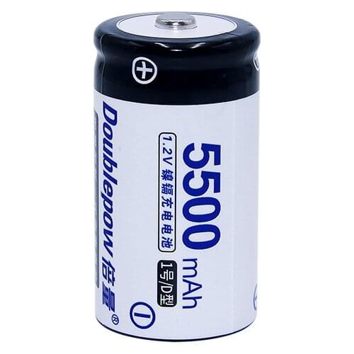 New 4 pcs Doublepow 1.2V 5500mAh Rechargeable Batteries high Capacity D Size battery Flashlight Gas Cooker Radio Water heater