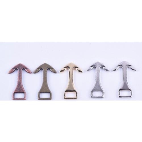 5 Colors--KONMAY 10 Pcs 9.7X4.8 AnchorJewelry Hook Clasps for Wrapping Bracelet --CLP1282