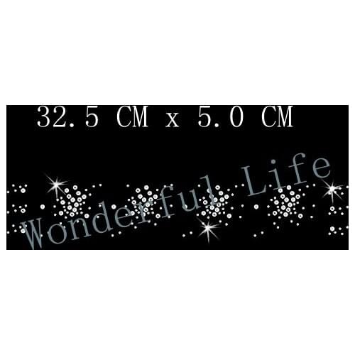 Free Shipping hotfix rhinestones strip Heat transfer design iron on motifs DIY motif