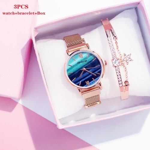 Luxury Ladies watches 2020 Women Watches Bracelet Set Fashion Retro Quartz Wrist Watch Female Wristwatch For Women Clock