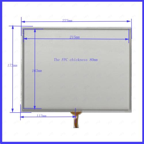 Four-wire 10.4- inch 223mm*173mm 104020 touch handwriting outside glass resistance screen Industrial control medical screen