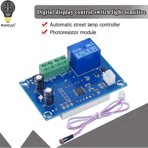 Digital brightness control switch Photosensitive resistance module display control board street lamp automatic controller