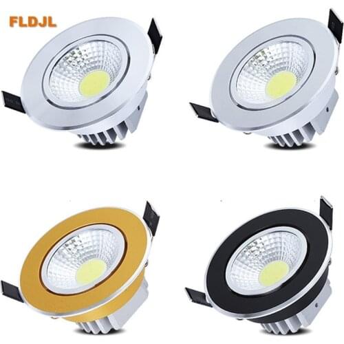 Dimmable LED downlight COB ceiling spotlight 7w 9w 12W 15W 20W AC85-265V ceiling recessed light indoor lighting